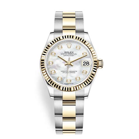 rolex oyster 31mm steel yellow gold and diamonds